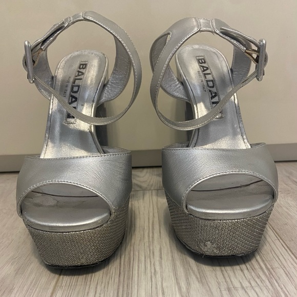 Baldan Leather Platform Sandals 5.5” Heels Shoes Sz 37 ~Light signs of preloved - Picture 2 of 11
